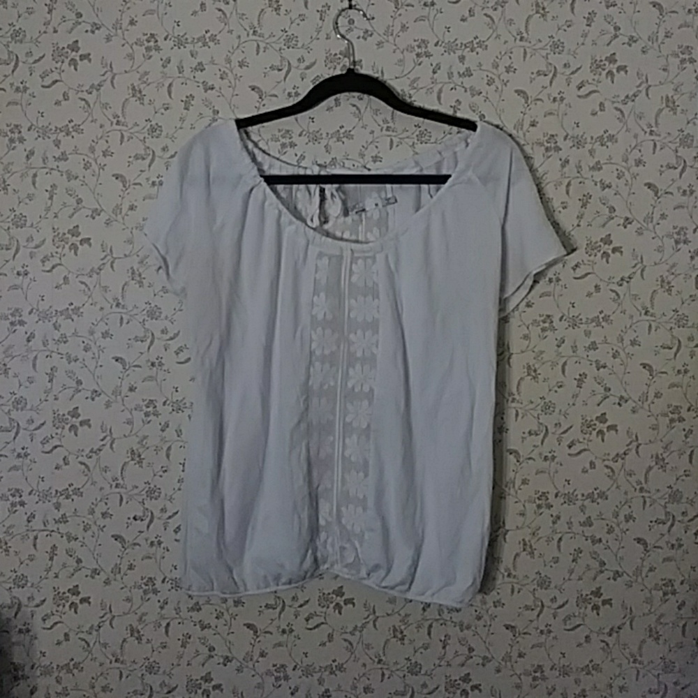 White Prana Off Shoulder T-Shirt
