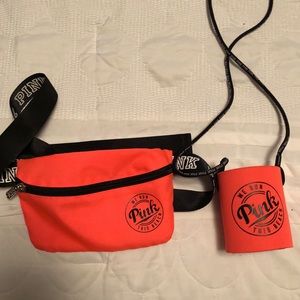 Pink by Victoria Secret fanny pack and Koozie