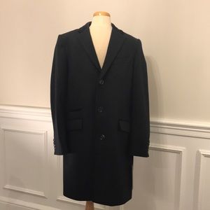 NWT Karl Lagerfeld Paris Navy Men’s Overcoat SZ M