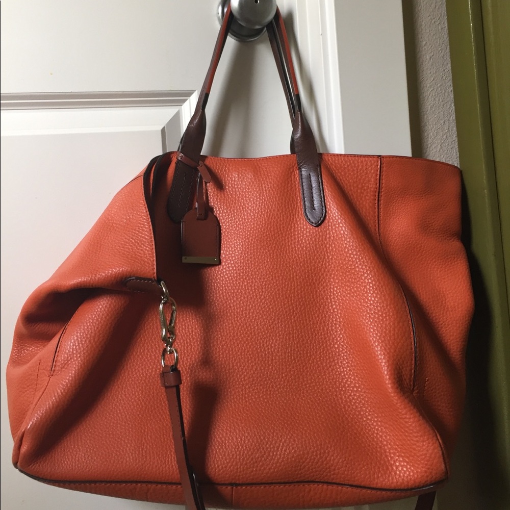 Cole Haan burnt orange leather handbag