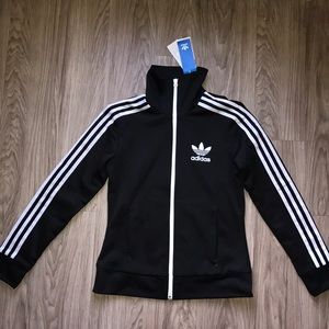 Adidas 3 Stripe Trefoil Zip Up Jacket