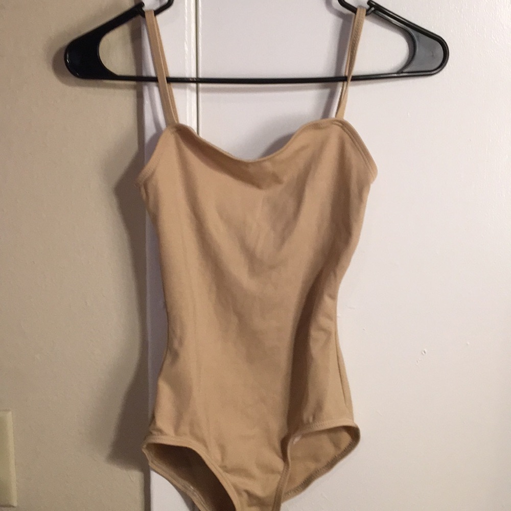 Capezio nude leotard  bodysuit size xs