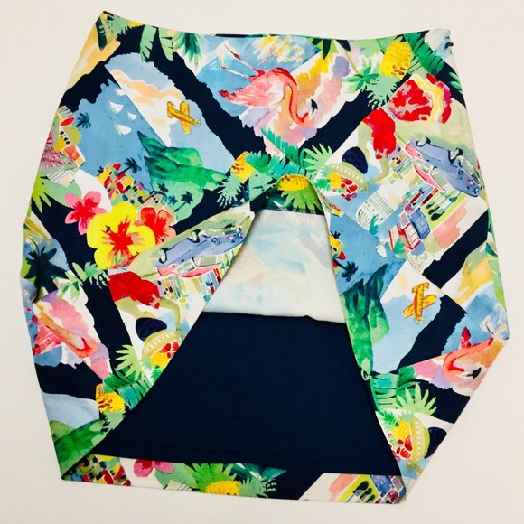 TALBOTS ISLAND LIFE PRINT ABOVE-KNEE SKIRT SZ 4P - Picture 7 of 9