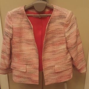 Kasper blazer jacket, pink multi, sz 14p