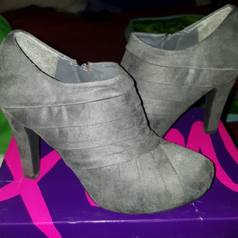 Grey Ankle Boots