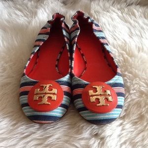 Tory Burch Striped Flats