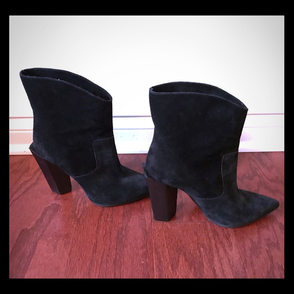 Fendi black suede boots