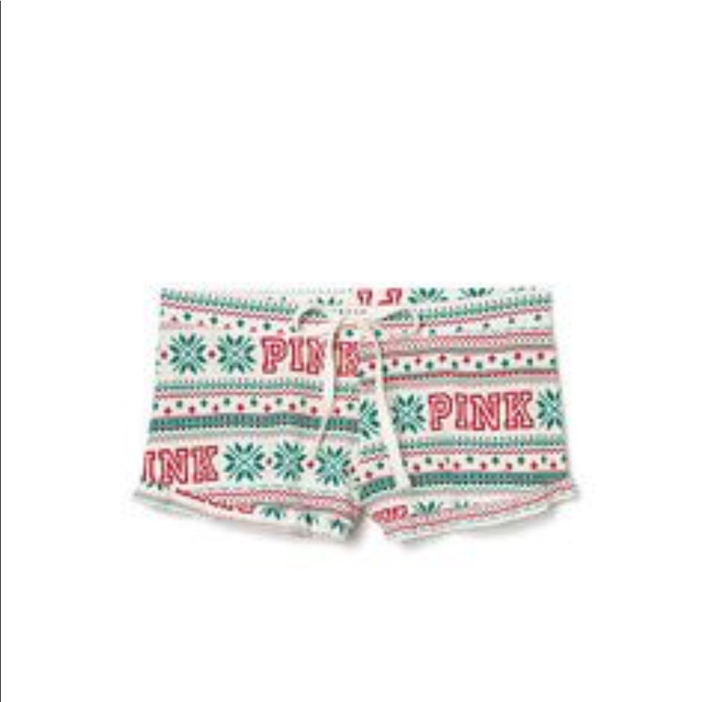 PINK VS Cozy Christmas sleep shorts