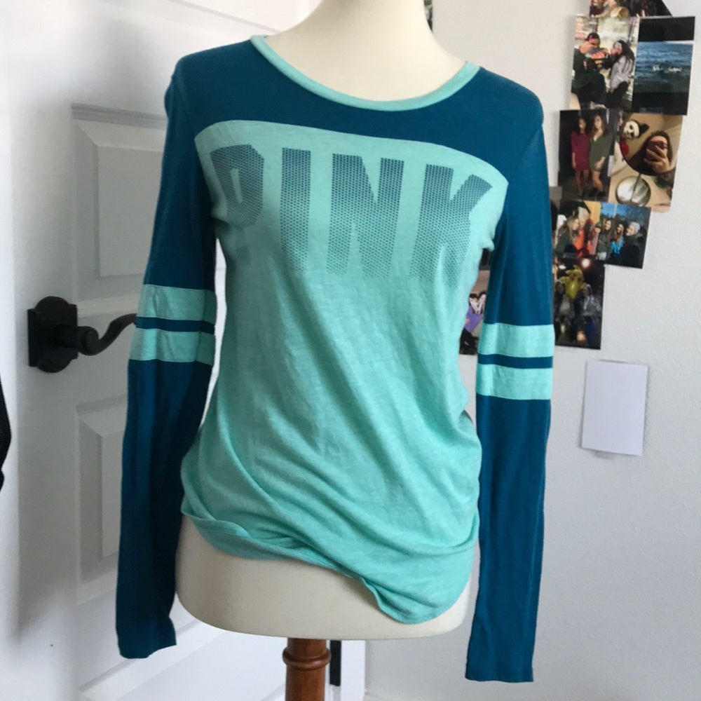 teal and blue pink/vs long sleeve