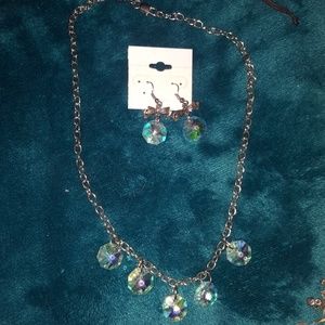 Handmade set of earrings and necklace