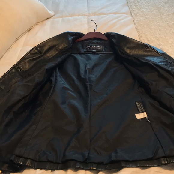 Black Wilson’s Leather jacket size Medium - Picture 3 of 7