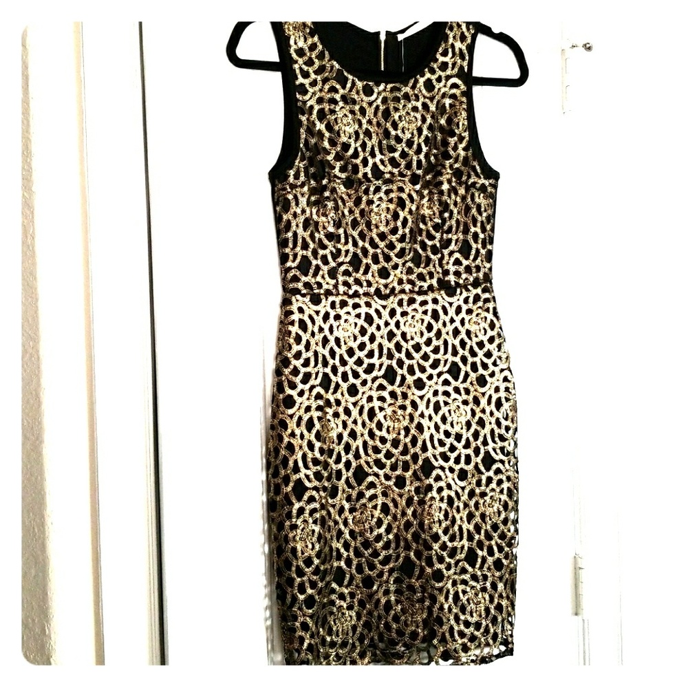 Brand New Gold lace dress w/tag