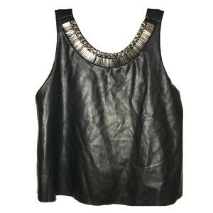 A black leather top