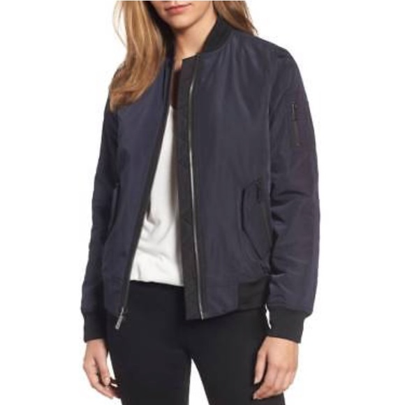 Michael Kors Insulated Gunmetal Bomber Jacket - Picture 2 of 7