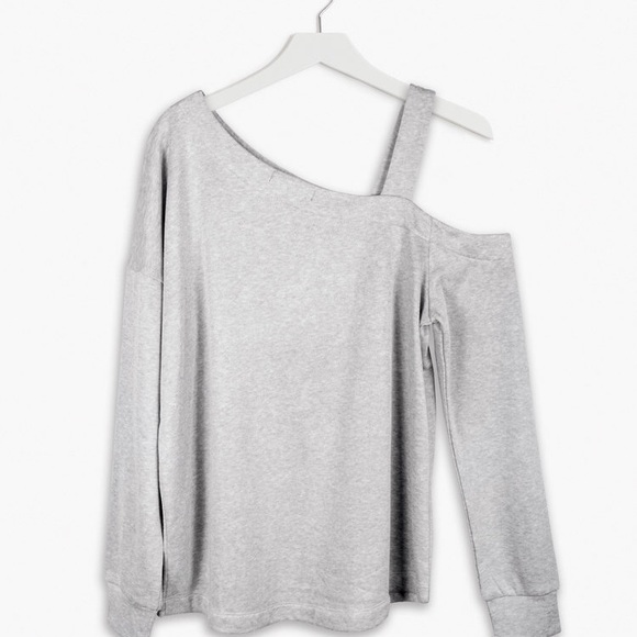 Cozy One Shoulder Sweatshirt - Picture 2 of 2