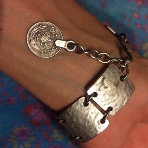 Silver Square Linked Bracelet