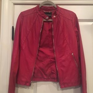Red leather jacket 🔥