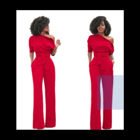 Pants - LAST ONE‼️ “5 🌟 “Kandy” Belted Red Jumpsuit