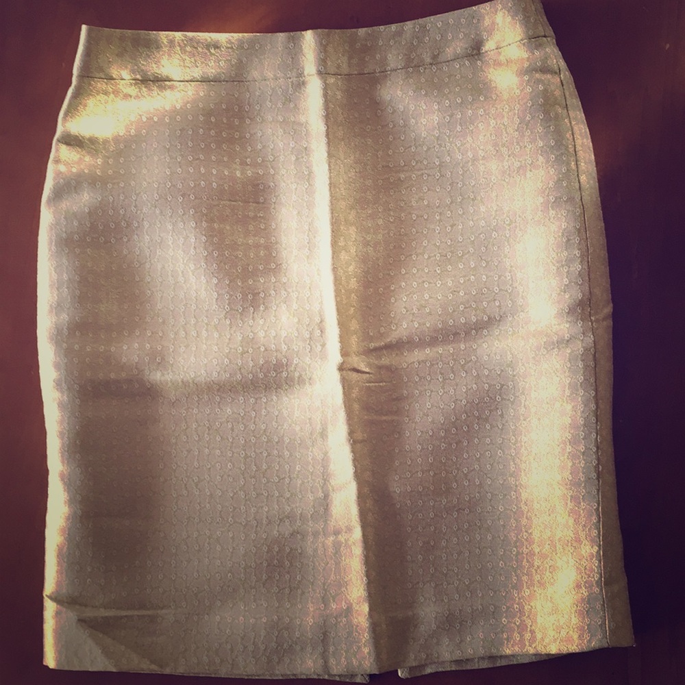 J. Crew Gilded Jacquard Pencil Skirt
