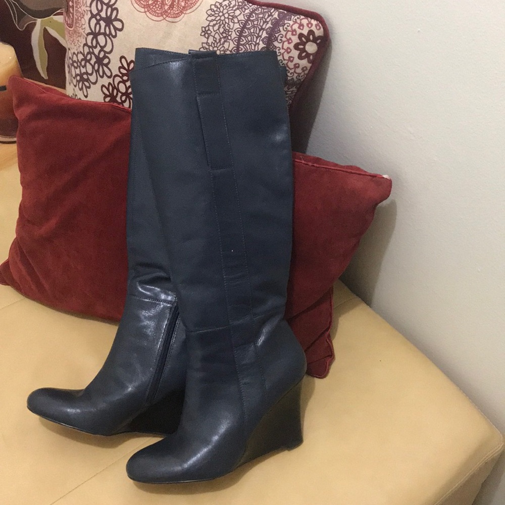 Nine West “Oran” tall wedge boots