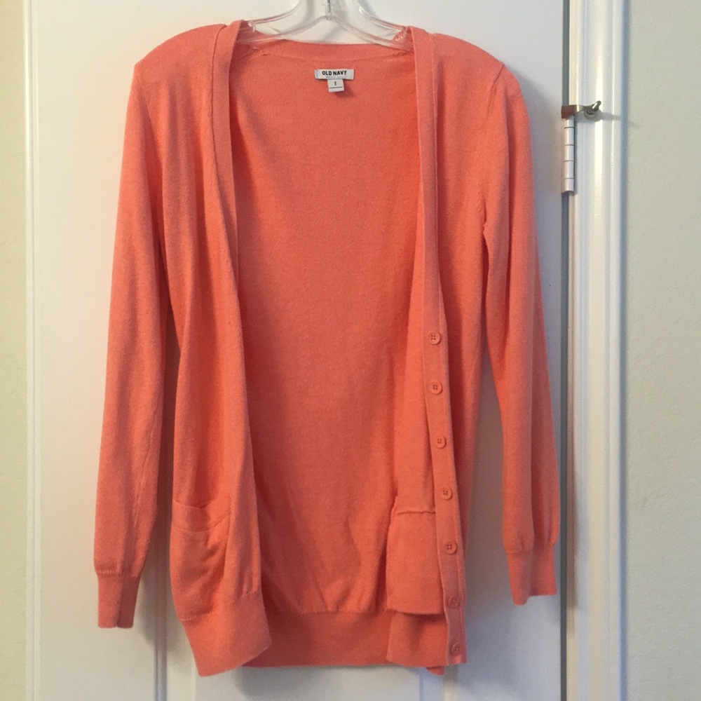 Orange cardigan old navy small EUC