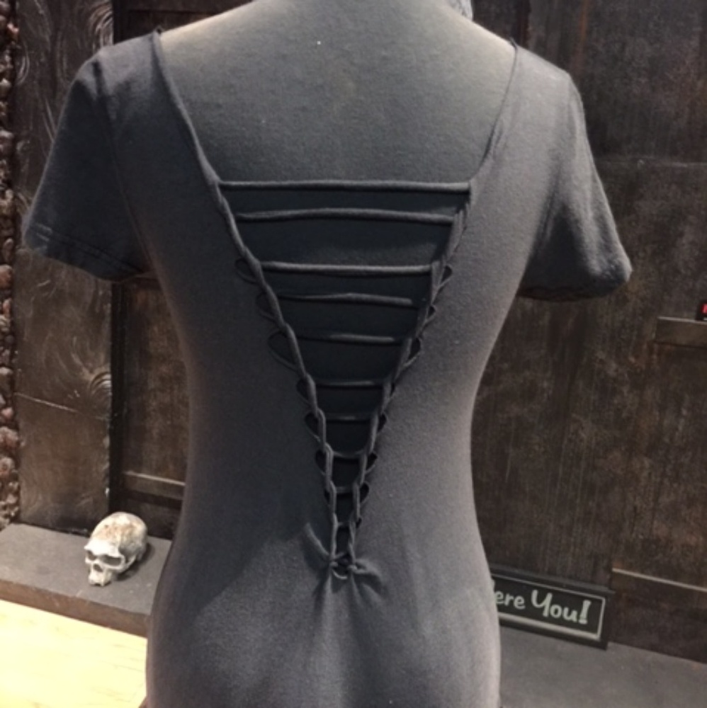 "Lady Gaga" Band Tee With Woven Back