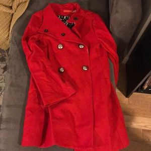 Red peacoat By Alice and Olivia