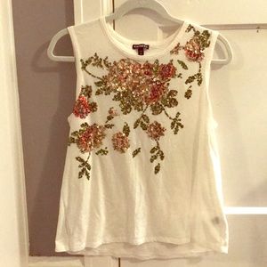 Express sequin detailed tank top