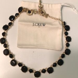 J Crew Necklace Black Stones