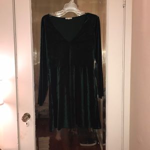 Velvet Green Dress