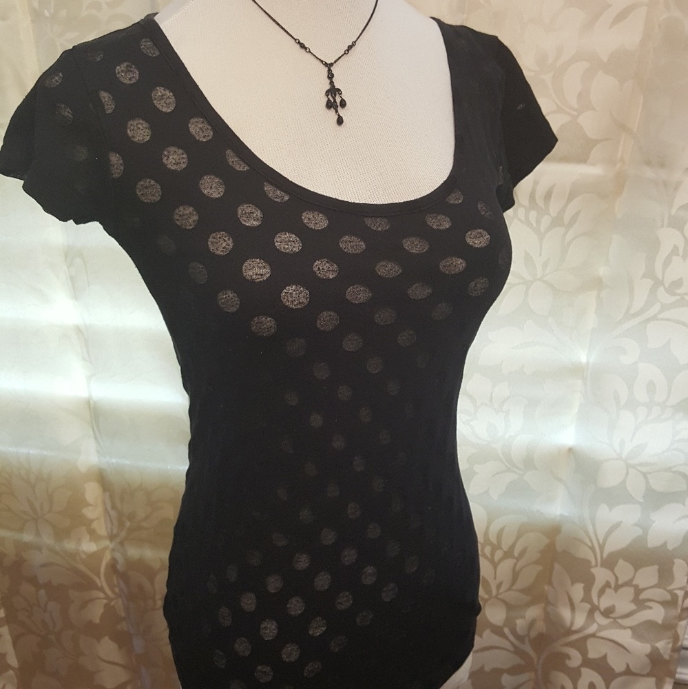 Rue21 Black Polka Dot top