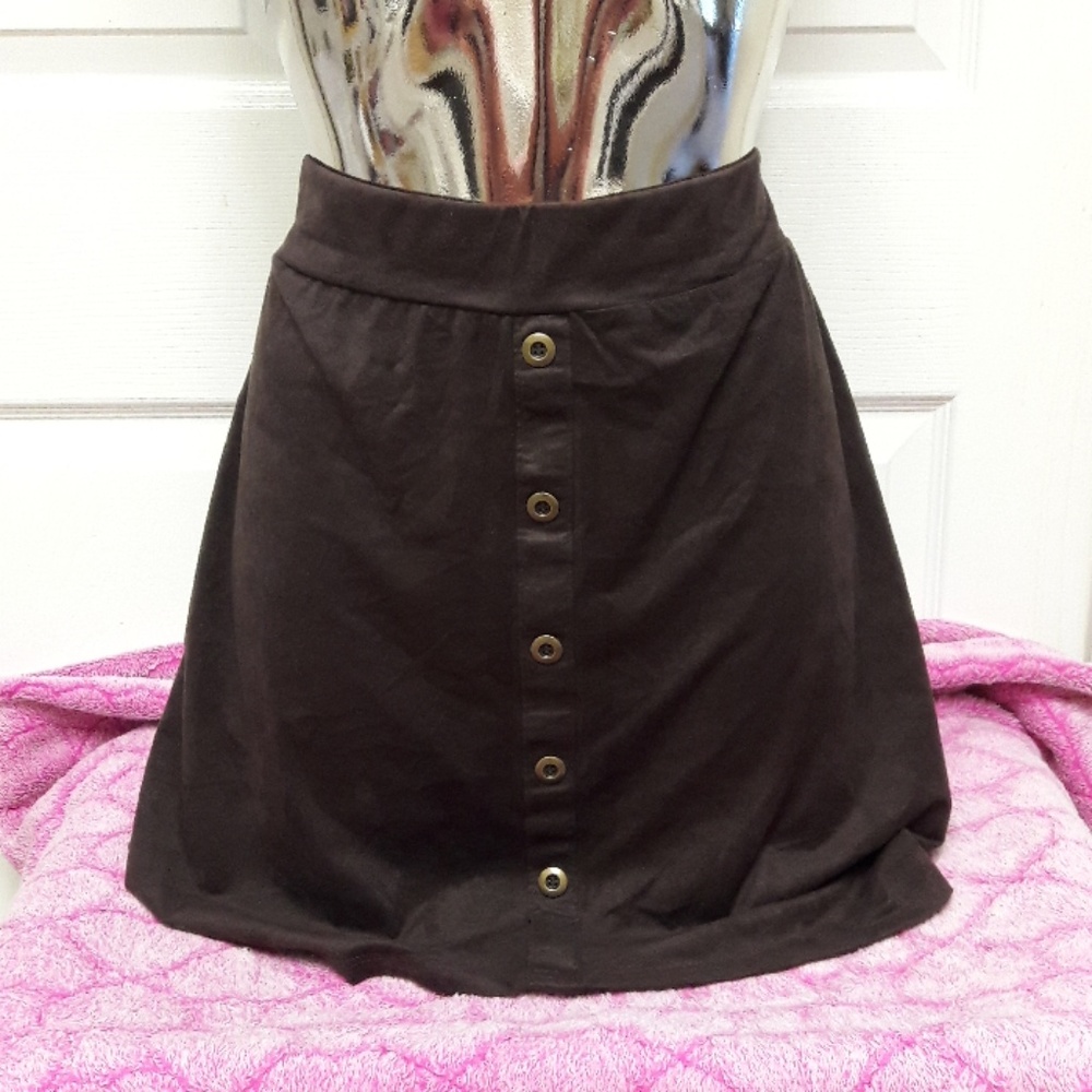 MAURICES  Brown Suede Skirt