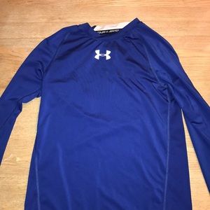 Under Armour Long Sleeve Heat Gear Blue Shirt