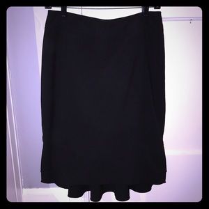 Black skirt with back ruffle detail