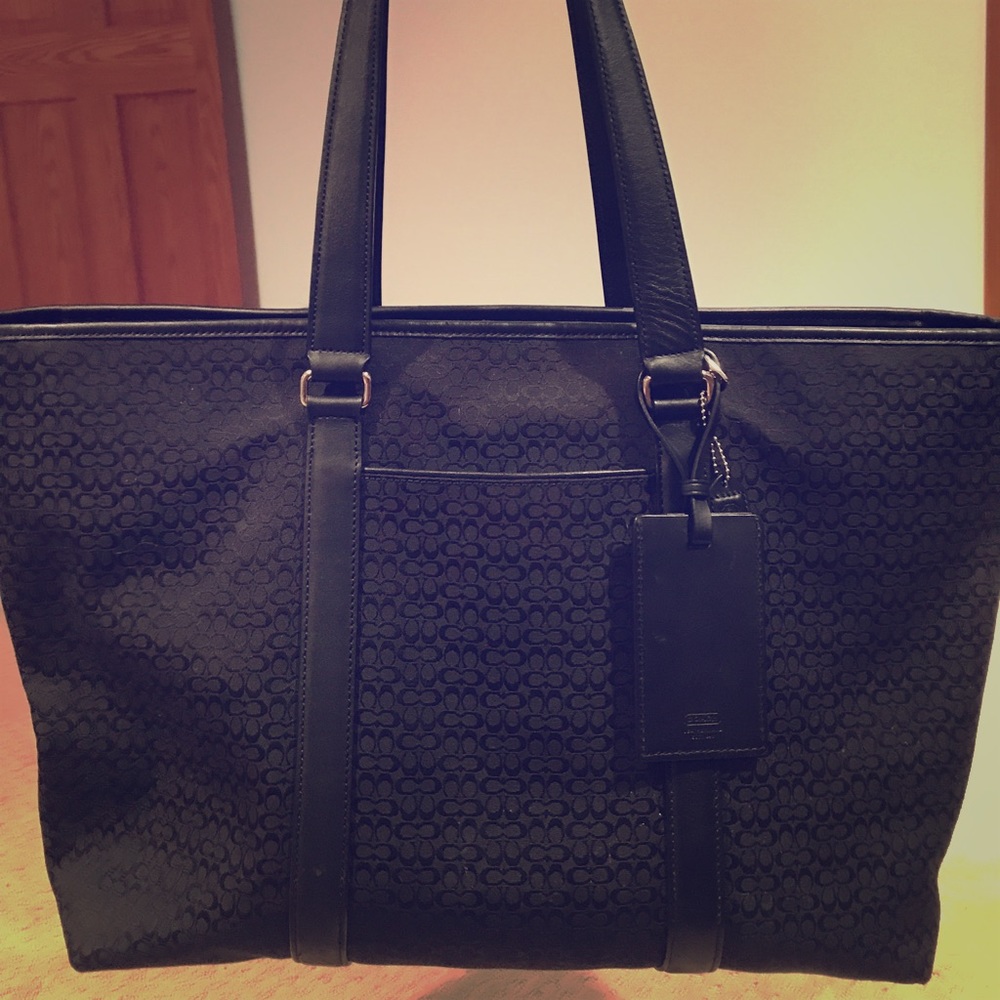 Large Coach signature tote