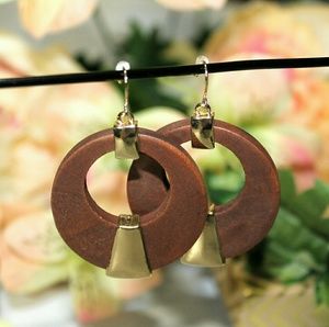 Mixed Media Circle Hoop Earrings
