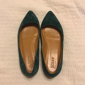 J. Crew Emerald Green Flats