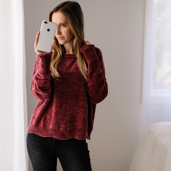 Rose Soft Chenille Sweater *Last 1* - Picture 3 of 5