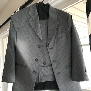 Gray pinstripe suit for boys