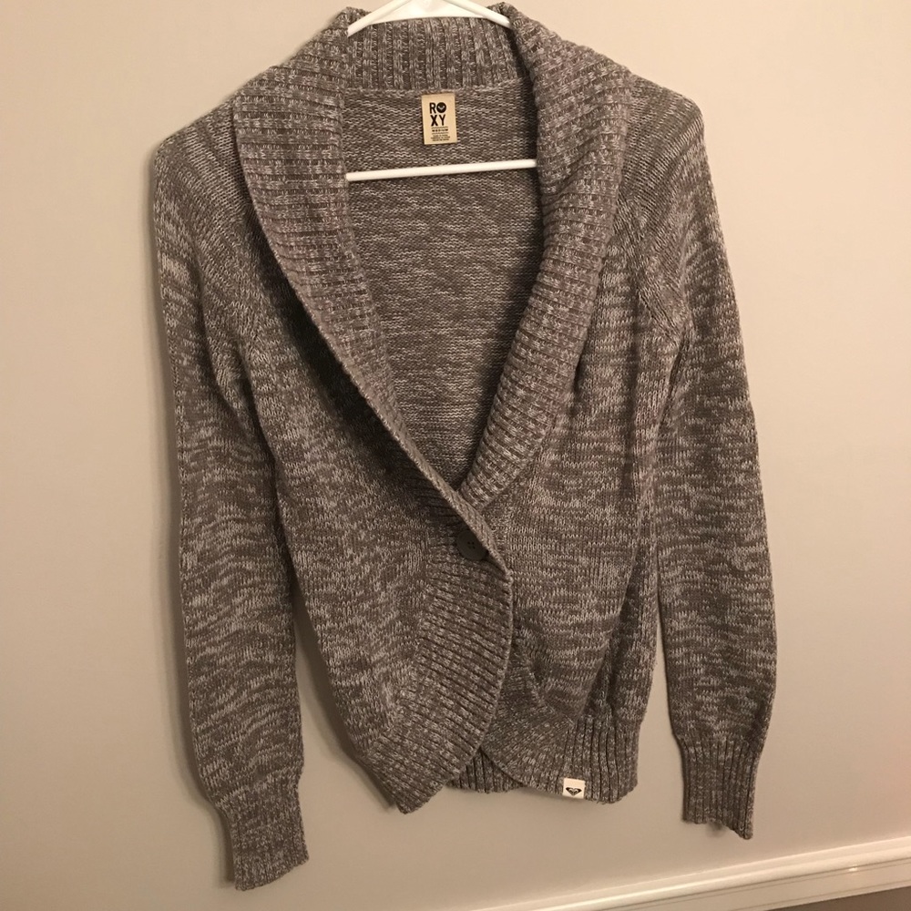 SOLD!!   Grey and white Roxy sweater