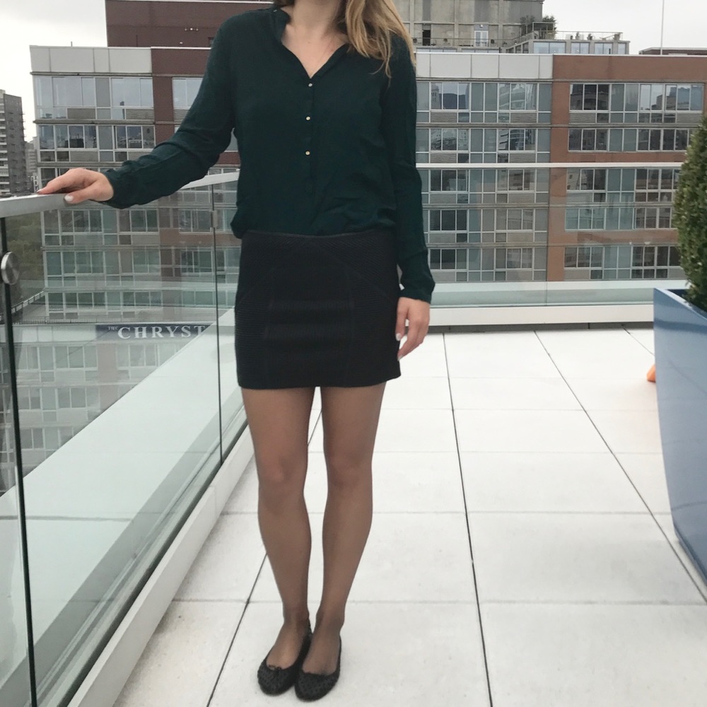 Zara Long Sleeve Blouse in Green