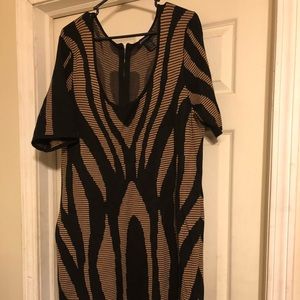 Black & tan Plus size sweater dress (size 26W)