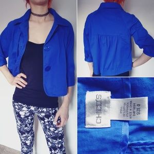 Royal blue Chico blazer coat