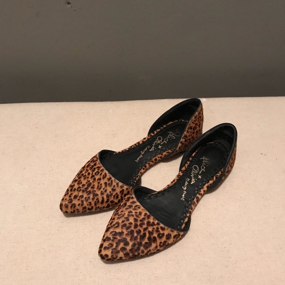 Alice & Olivia Leopard Print Flats