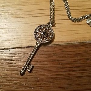 18" Marcacite key necklace