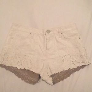 BLANK faux leather shorts
