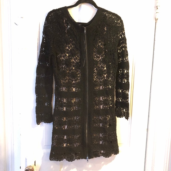 Skaist Taylor Black Knit Mini Dress over Silk Slip - Picture 6 of 11