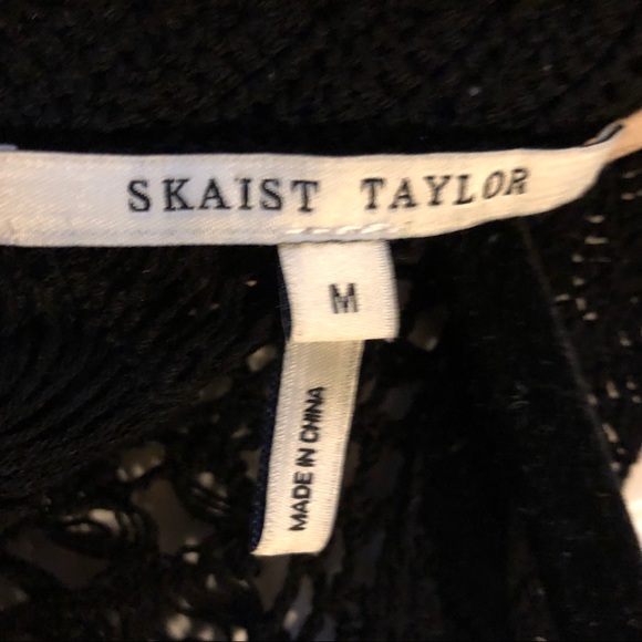 Skaist Taylor Black Knit Mini Dress over Silk Slip - Picture 7 of 11