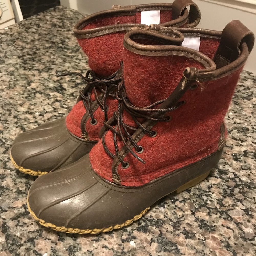 Limited Edition LL Bean Felt Duck Boots size 8