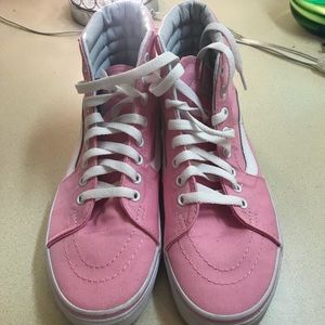 Light pink sk8 hi Vans